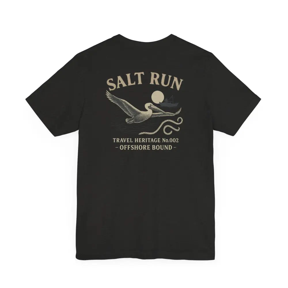 Vintage pelican tee from Trini Skies Travel Heritage Series, offshore bound graphic