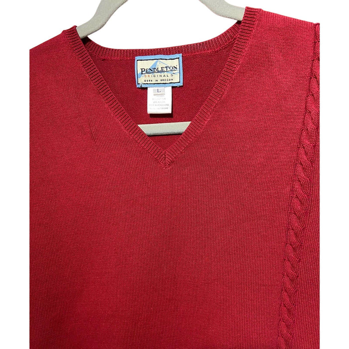 Pendleton Large / Red PENDLETON Men's Red Sweater Vest SZ L Mens125 *