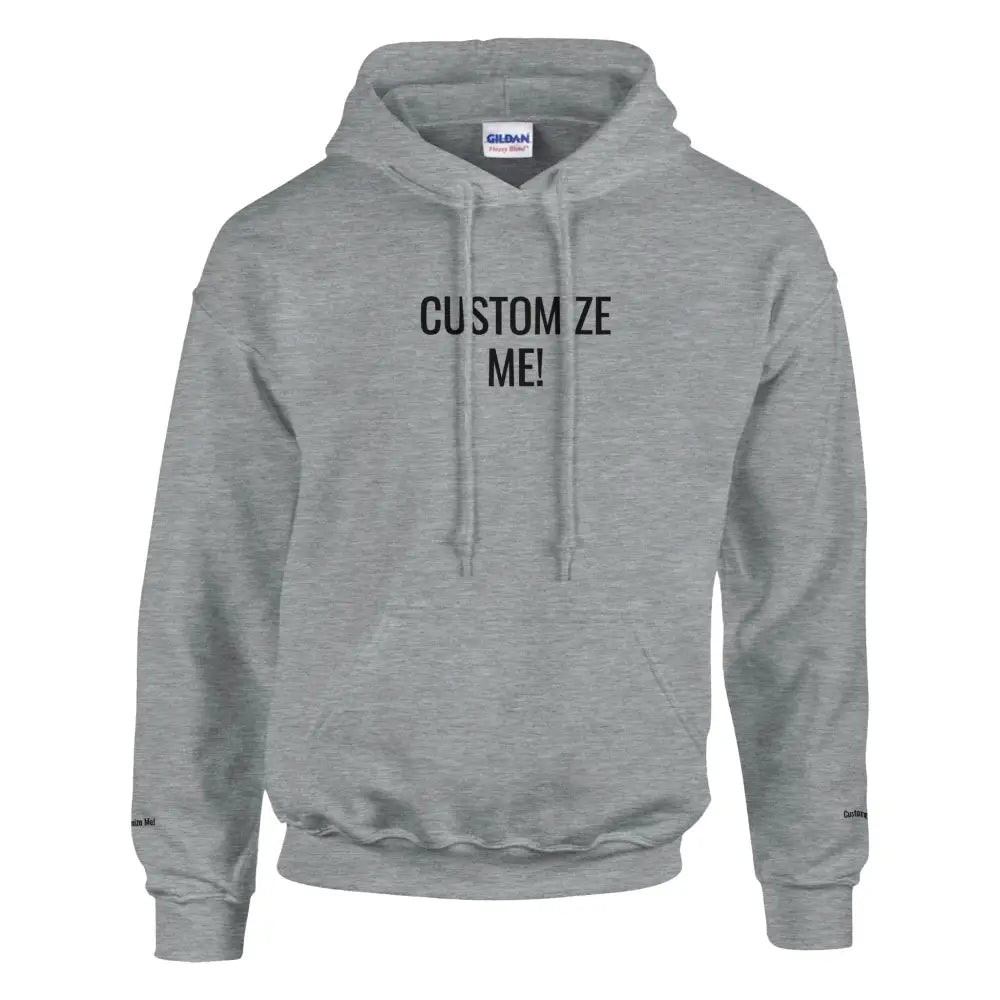 Gray hooded sweatshirt with custom family vacation graphic