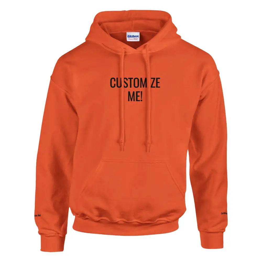 Orange Hoodie with Custom Family Vacation Graphic