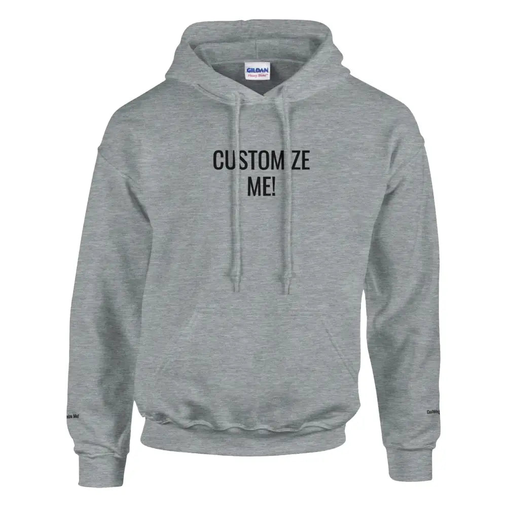 Gray Gildan hooded sweatshirt with custom family vacation graphic