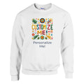 Customizable Unisex Crewneck Sweatshirt with Colorful Personalize Me Design