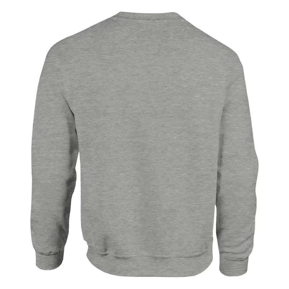 Plain gray customizable crewneck sweatshirt with ribbed cuffs