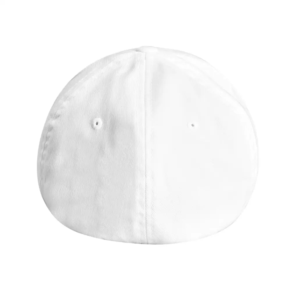 Plain white Flexfit 6277 personalized embroidered hat with air vents