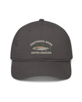 Personalized rainbow trout hat with custom fishing location Chattooga River South Carolina