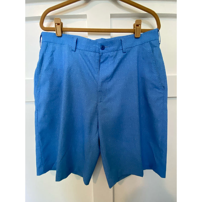 PGA Tour 34 / Blue PGA Tour Men's Blue Golf Shorts - Size 34, Flat Front Chino Style MS15