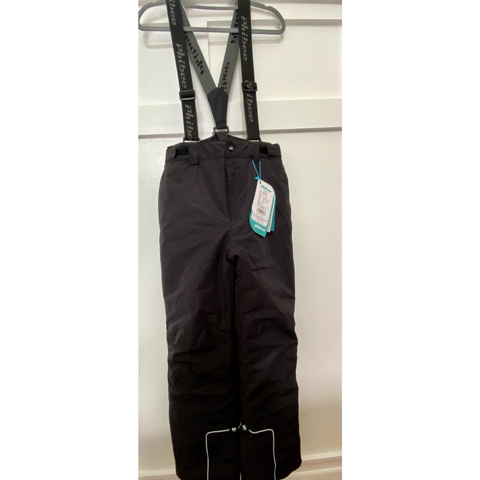 Phibee 18 / Black Phibee Outdoor Ski Pants Bib: Functional and Waterproof SZ 18 Youth MSRP$150