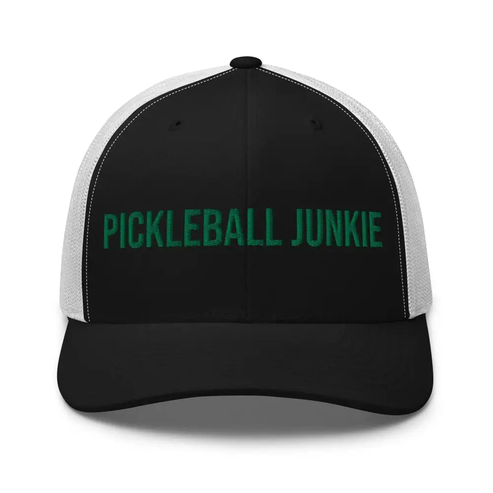 Black and white Trini Skies pickleball junkie embroidered corduroy cap