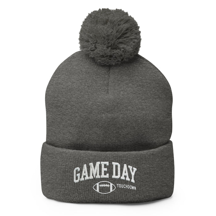 Gameday Embroidered Pom-Pom Beanie