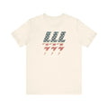 Patriotic lightning bolt unisex jersey short sleeve cream tee
