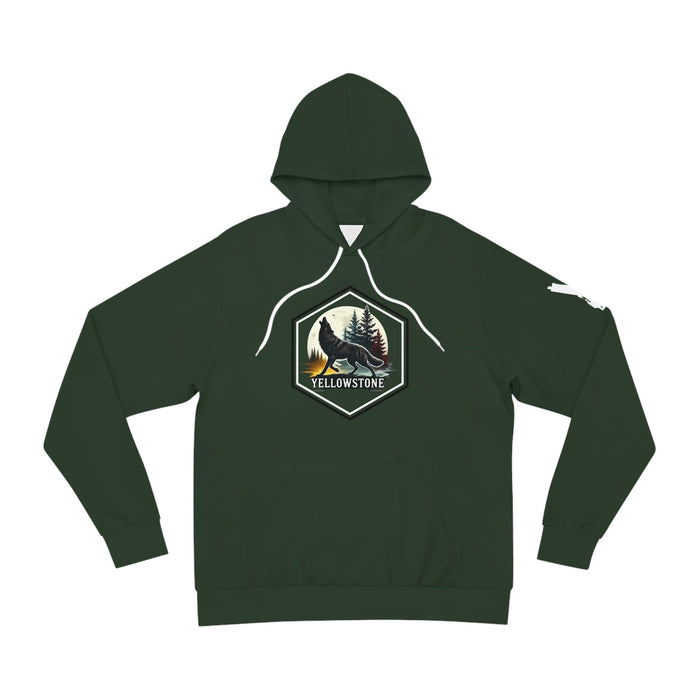 Printify All Over Prints 2XL / Seam thread color automatically matched to design Yellowstone National Park Predator Eyes Unisex Hoodie Cozy  Durable Military Green