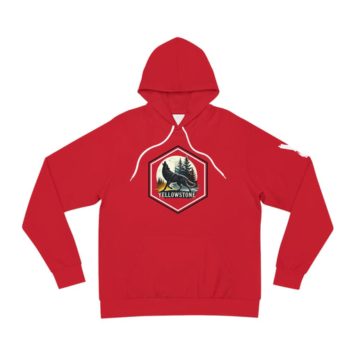 Printify All Over Prints 2XL / Seam thread color automatically matched to design Yellowstone National Park Predator Eyes Unisex Hoodie Cozy  Durable RED