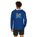 Printify All Over Prints Deep Blue Offshore Fishing Unisex Performance Hoodie, 100% Polyester, Quick-Dry Activewear (BLUE).