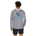 Printify All Over Prints Deep Blue Offshore Fishing Unisex Performance Hoodie, 100% Polyester, Quick-Dry Activewear (GREY).