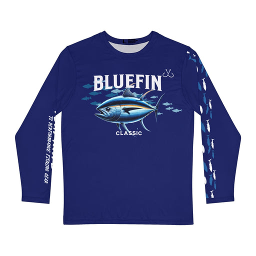 Printify All Over Prints S / Blue Bluefin Classic Performance Fishing Shirt, 100% Polyester, Climate Control with UV Protection