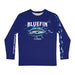 Printify All Over Prints S / Blue Bluefin Classic Performance Fishing Shirt, 100% Polyester, Climate Control with UV Protection