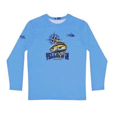 Printify All Over Prints XS / Blue Yellowfin Tuna Fishing Long Sleeve Shirt Moisture-Wicking UV Protection