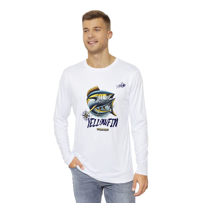 Printify All Over Prints Yellowfin Tuna Fishing Long Sleeve Shirt, Unisex 100% Polyester Performance Gear