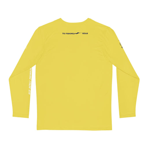 Printify All Over Prints Yellowfin Tuna Fishing Long Sleeve Shirt, Unisex 100% Polyester Performance Gear (YELLOW)