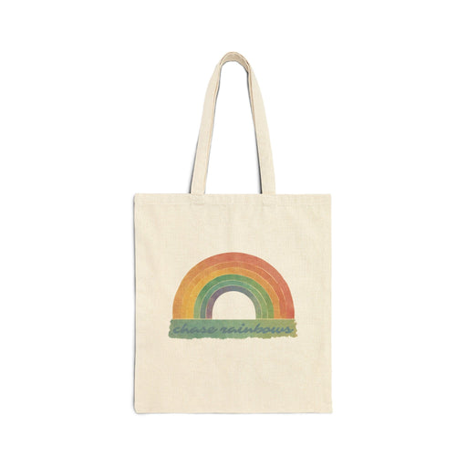 Printify Bags Natural / 15" x 16" Chase Rainbows Cotton Canvas Tote Bag: Stylish and Sustainable Carry-All Great Gift, Mom Gift, Sister Gift, Girlfriend Gift