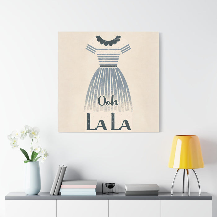 Printify Canvas 36" x 36" / 1.25" Paris Inspired Ooh La La Canvas Picture, Stretched Great Gift, Sister Gift, Mom Gift, Daughter Gift, Mothers Day Gift