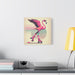 Printify Canvas Living Life Right Flamingo Livin' Matte Canvas Picture, Stretched Great Gift, Sister Gift, Mom Gift, Daughter Gift, Mothers Day Gift