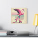 Printify Canvas Living Life Right Flamingo Livin' Matte Canvas Picture, Stretched Great Gift, Sister Gift, Mom Gift, Daughter Gift, Mothers Day Gift