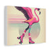 Printify Canvas Living Life Right Flamingo Livin' Matte Canvas Picture, Stretched Great Gift, Sister Gift, Mom Gift, Daughter Gift, Mothers Day Gift