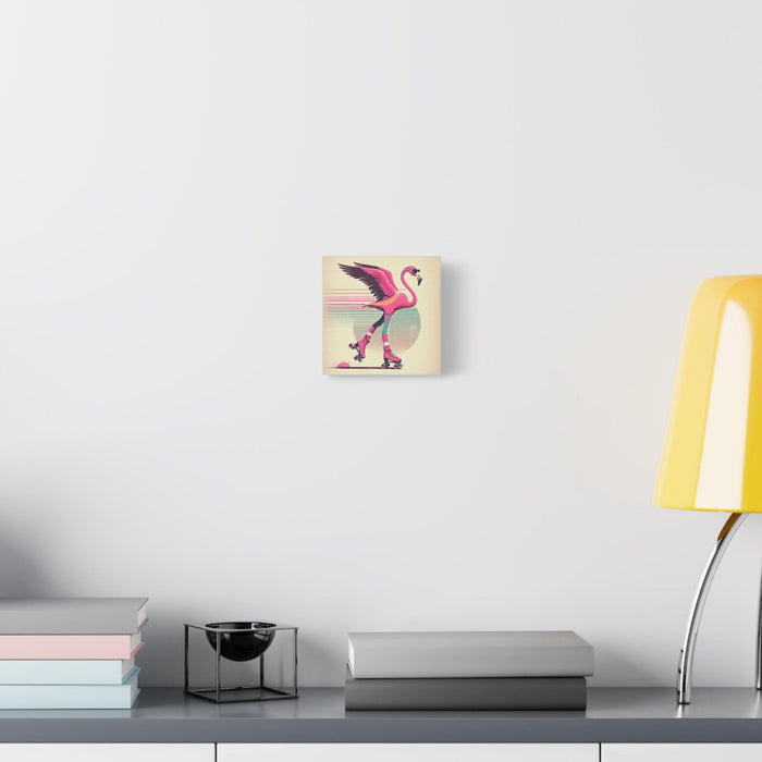 Printify Canvas Living Life Right Flamingo Livin' Matte Canvas Picture, Stretched Great Gift, Sister Gift, Mom Gift, Daughter Gift, Mothers Day Gift