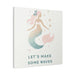 Printify Canvas Mermaid Life, Let's Make Some Waves Matte Canvas Picture, Stretched Great Gift, Sister Gift, Mom Gift, Daughter Gift, Mothers Day Gift