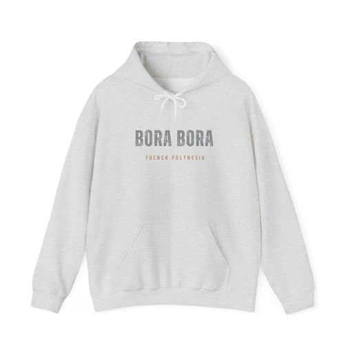 Printify Hoodie Ash / S Bora Bora Unisex Heavy Blend Hooded Sweatshirt Cozy, Stylish, and Durable Vacation Destination Travel Shirt Great Gift