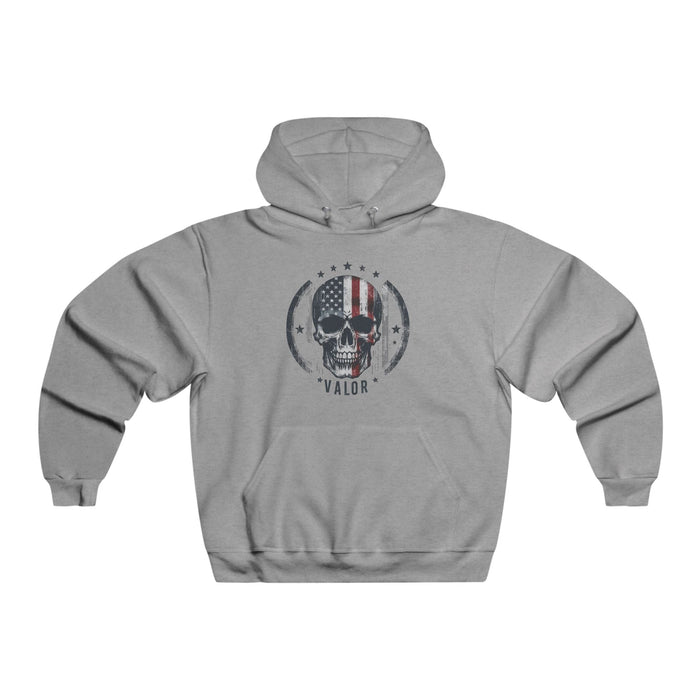 Printify Hoodie Athletic Heather / S Valor Skull Hoodie  Embrace Your Inner Warrior in Style!