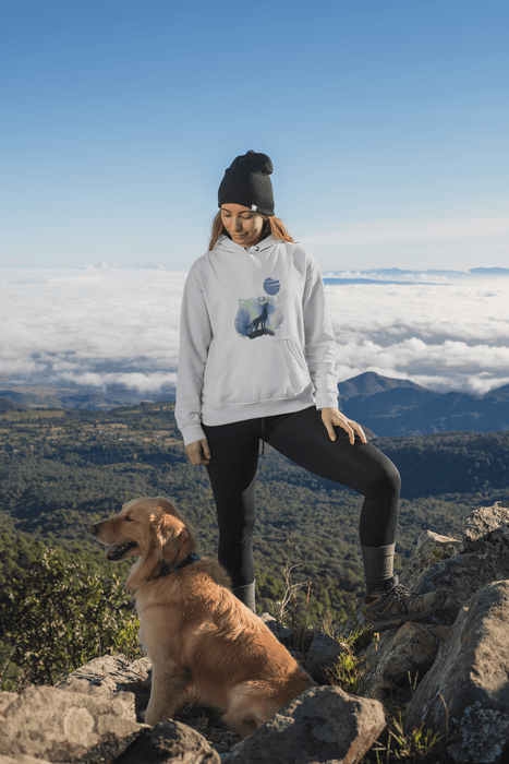 Printify Hoodie Denali Wolf Hoodie  Cozy Wildlife-Inspired Adventure Sweatshirt