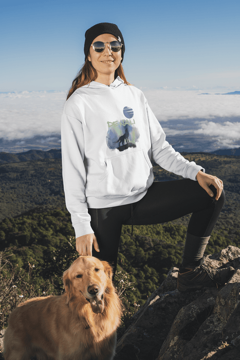 Printify Hoodie Denali Wolf Hoodie  Cozy Wildlife-Inspired Adventure Sweatshirt