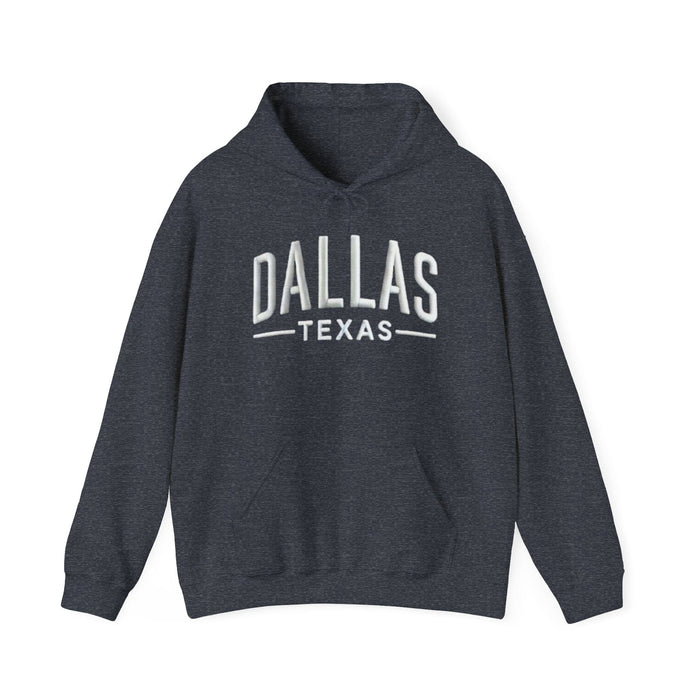 Printify Hoodie S / Heather Sport Dark Navy Dallas Texas Unisex Heavy Blend Hooded Sweatshirt Warm & Stylish Hoodie Great Gift