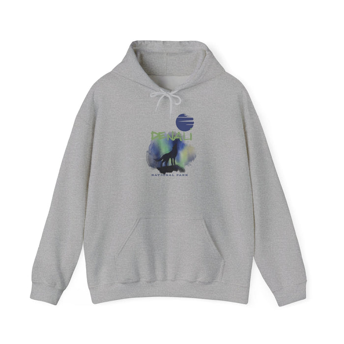 Printify Hoodie Sport Grey / S Denali Wolf Hoodie  Cozy Wildlife-Inspired Adventure Sweatshirt