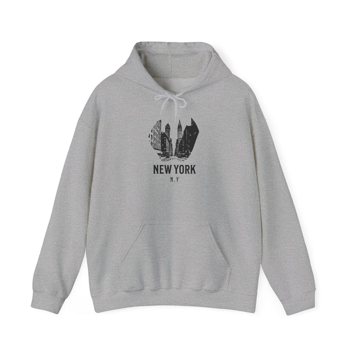 Printify Hoodie Sport Grey / S New York City, N.Y. Hoodie Comfortable Casual Travel & Outdoor Sweatshirt