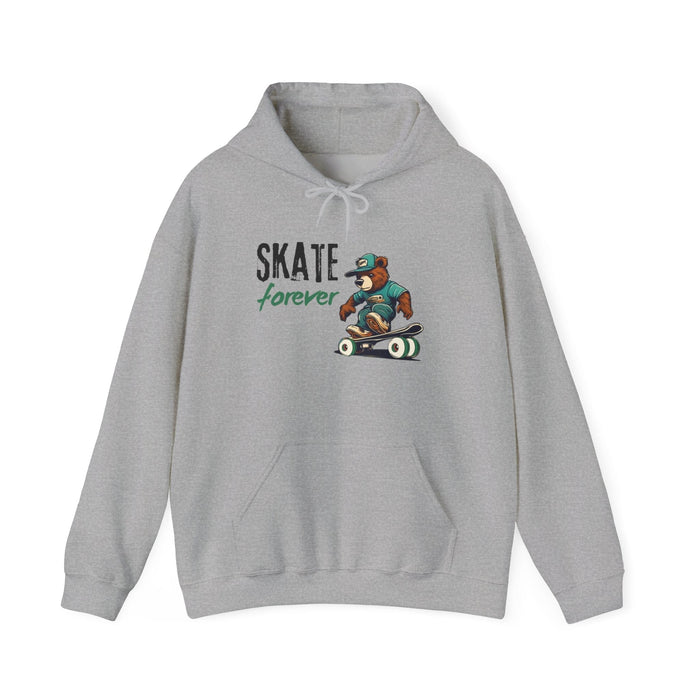 Printify Hoodie Sport Grey / S Skate Forever  Bear Skateboarder Soft Cozy Unisex Fit Unisex Heavy Blend™ Hoodie