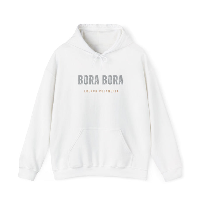 Printify Hoodie White / S Bora Bora Unisex Heavy Blend Hooded Sweatshirt Cozy, Stylish, and Durable Vacation Destination Travel Shirt Great Gift