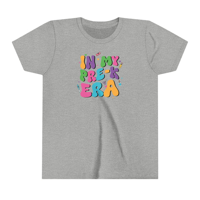 Printify Kids clothes Athletic Heather / S In My Pre-K ERA Youth Short Sleeve Tee - Trendy, Fun, and Ultra-Comfy for Kids Back to School Tshirt School Tee Pre Kindergartne Tshirt