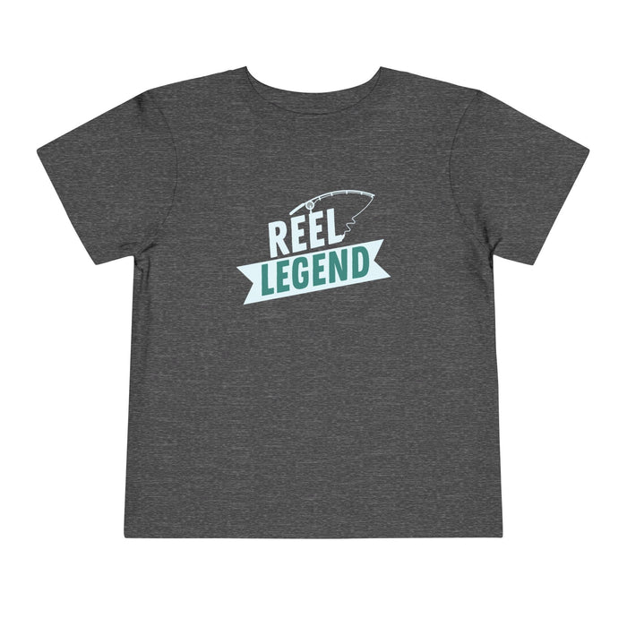 Printify Kids clothes Dark Heather Grey / 2T Reel Legend Toddler Short Sleeve Tee - Fun and Comfy Kids Fishing Shirt