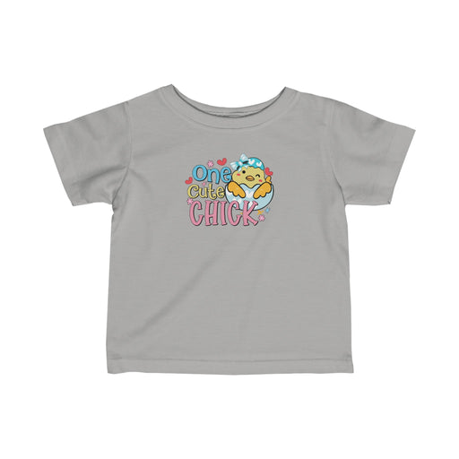 Printify Kids clothes Heather / 6M One Cute Chick - Adorable Comfort for Your Little One! Soft Cotton Short Sleeve Crewneck Tshirt