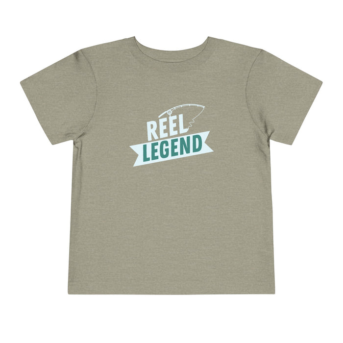 Printify Kids clothes Heather Stone / 2T Reel Legend Toddler Short Sleeve Tee - Fun and Comfy Kids Fishing Shirt