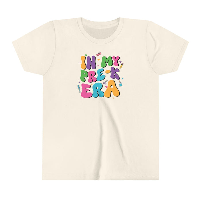 Printify Kids clothes Natural / S In My Pre-K ERA Youth Short Sleeve Tee - Trendy, Fun, and Ultra-Comfy for Kids Back to School Tshirt School Tee Pre Kindergartne Tshirt