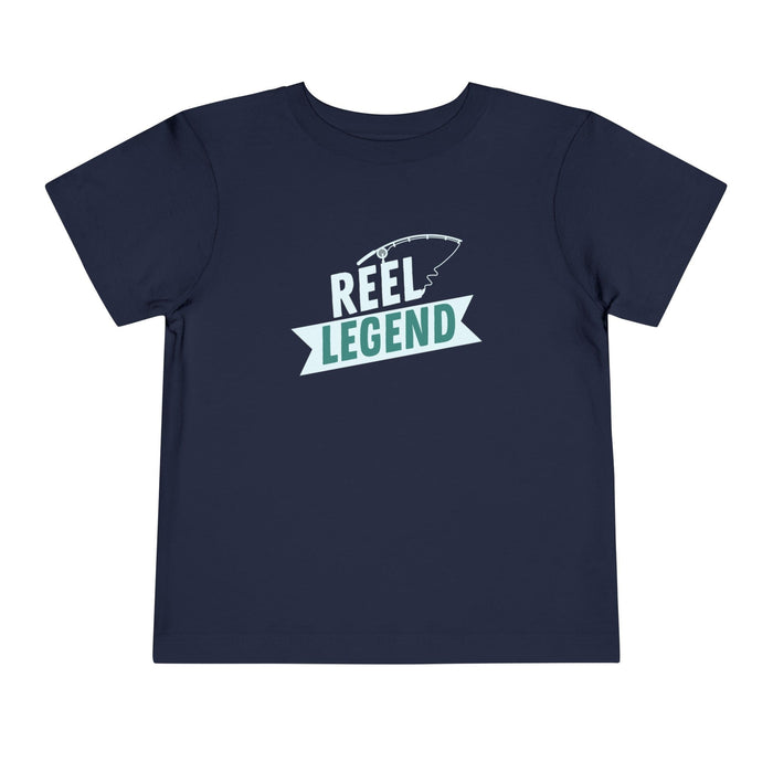 Printify Kids clothes Navy / 2T Reel Legend Toddler Short Sleeve Tee - Fun and Comfy Kids Fishing Shirt