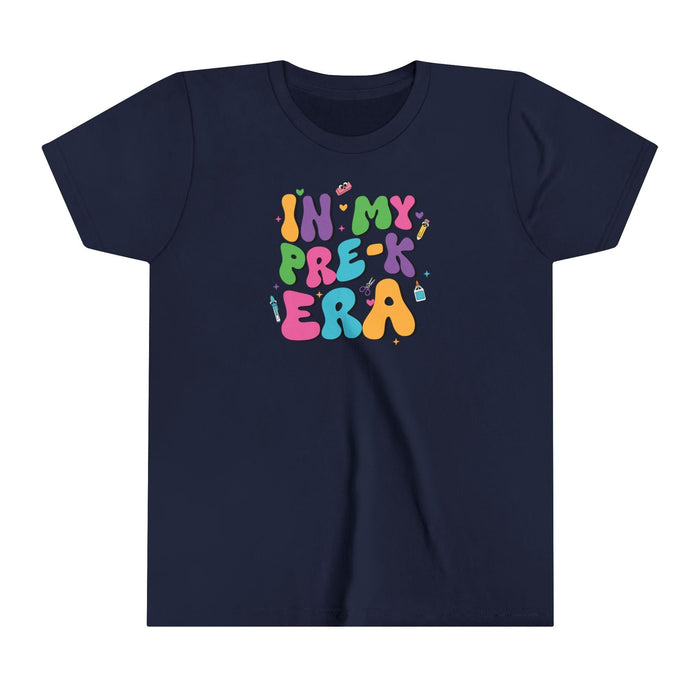 Printify Kids clothes Navy / S In My Pre-K ERA Youth Short Sleeve Tee - Trendy, Fun, and Ultra-Comfy for Kids Back to School Tshirt School Tee Pre Kindergartne Tshirt