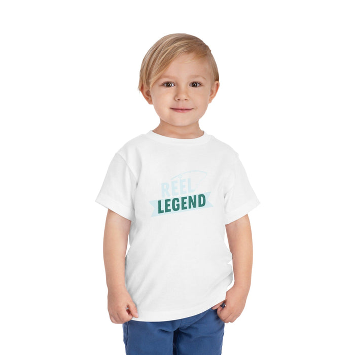 Printify Kids clothes Reel Legend Toddler Short Sleeve Tee - Fun and Comfy Kids Fishing Shirt