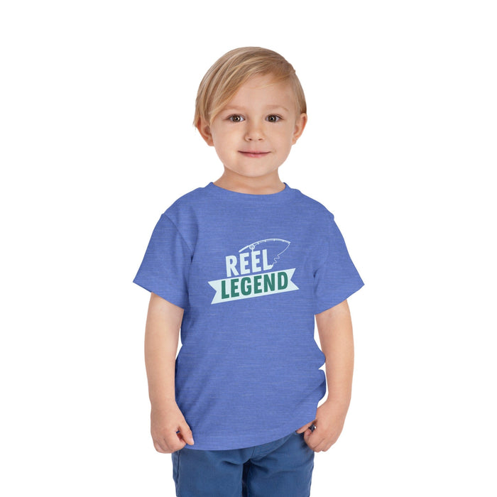 Printify Kids clothes Reel Legend Toddler Short Sleeve Tee - Fun and Comfy Kids Fishing Shirt