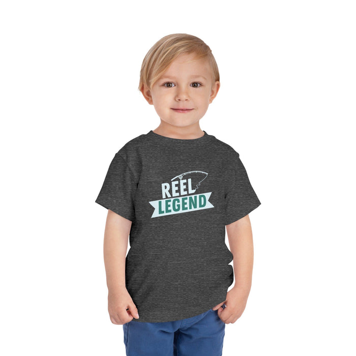 Printify Kids clothes Reel Legend Toddler Short Sleeve Tee - Fun and Comfy Kids Fishing Shirt