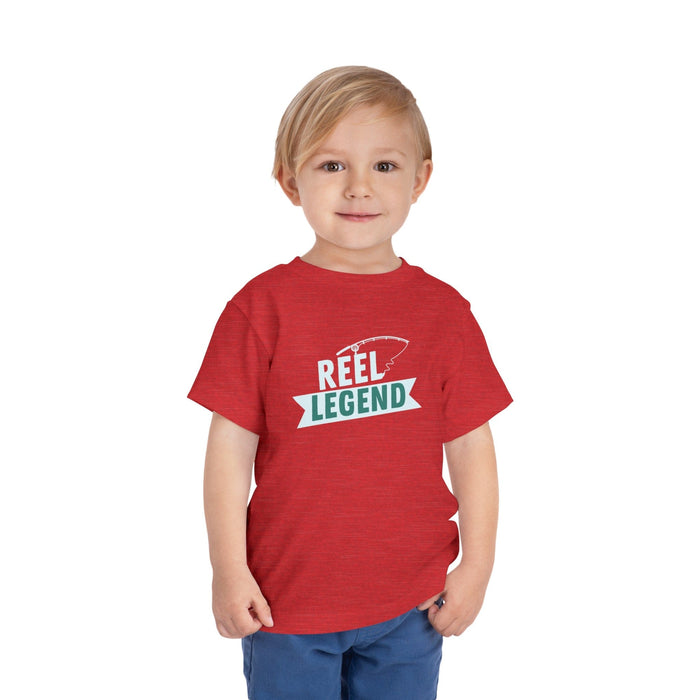 Printify Kids clothes Reel Legend Toddler Short Sleeve Tee - Fun and Comfy Kids Fishing Shirt